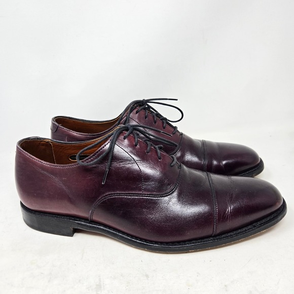 Allen Edmonds Exchange Place Oxblood Leather Cap Toe Oxford Shoes 5017 Mens 10 D main image 5